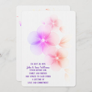 Rainbow Cherry Blossom Wedding Invitation Kaart