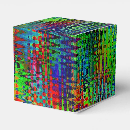 Rainbow Chevron Abstract Bedankdoosjes (Achterkant)