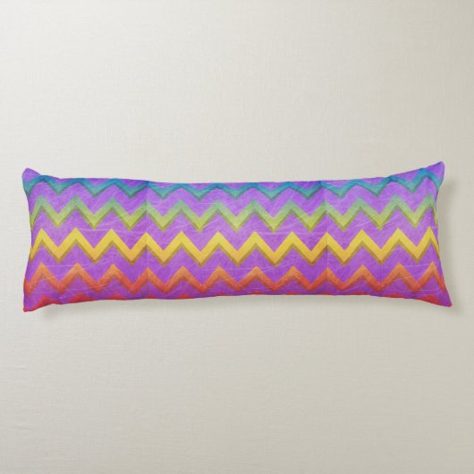 Rainbow Chevron by Shirley Taylor Lichaamskussen (Achterkant)