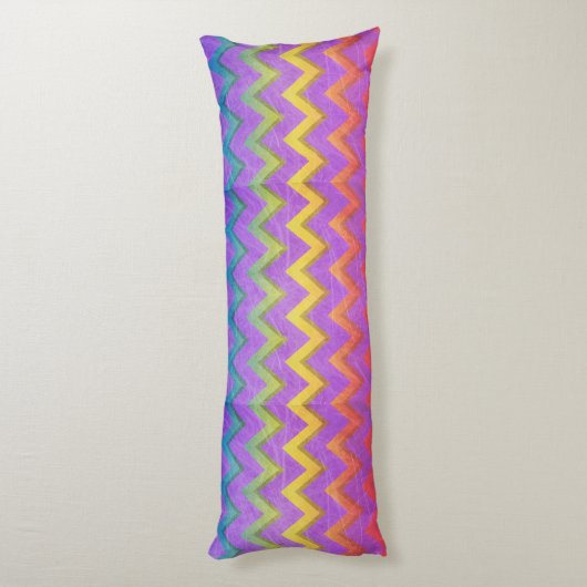 Rainbow Chevron by Shirley Taylor Lichaamskussen (Achterkant (Verticaal))