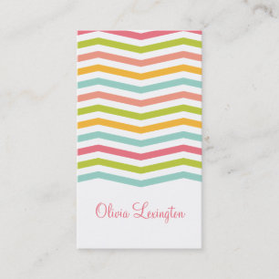 Rainbow Chevron Calling Card Contactkaartje