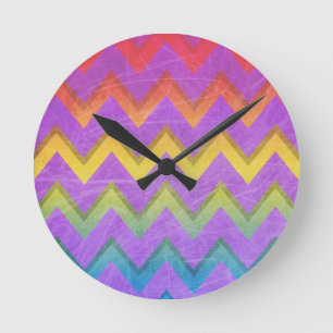 Rainbow Chevron door Shirley Taylor Ronde Klok