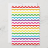Rainbow Chevron Girls Birthday Party Invitation (Dos)