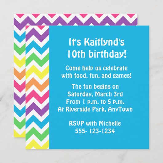 Rainbow Chevron Kaart (Voorkant / Achterkant)