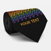 Rainbow Chevron Motif cravate personnalisée (Roulé)