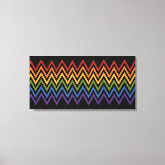 Rainbow Chevron Motif impression sur toile personn (Recto)