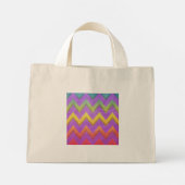 Rainbow Chevron par Shirley Taylor Mini Sac fourre (Dos)