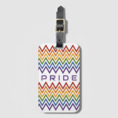 Rainbow Chevron Pattern, aangepast Bagagelabel (Voorkant (verticaal))