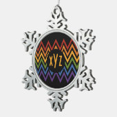 Rainbow Chevron Pattern aangepast ornament (Rechts)
