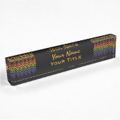 Rainbow Chevron Pattern, aangepaste naam borden Naambordje