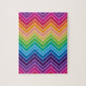 Rainbow Chevron Pattern Modern giften Legpuzzel (Verticaal)