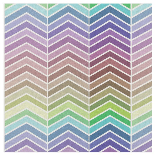 Rainbow Chevron Pattern Stof (Close Up)