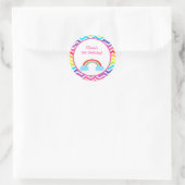 Rainbow Chevron-Stickers Ronde Sticker (Tas)