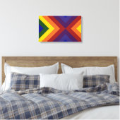 Rainbow Chevrons Canvas Afdruk (Insitu (Slaapkamer))