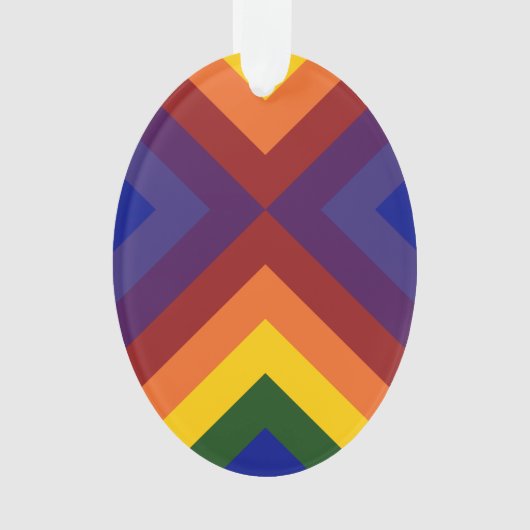Rainbow Chevrons Ornament (voorkant)