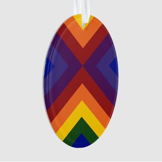 Rainbow Chevrons Ornament (voorkant)