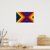 Rainbow Chevrons Poster (Keuken)