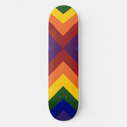 Rainbow Chevrons Skateboard (Voorkant)