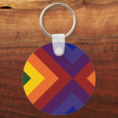 Rainbow Chevrons Sleutelhanger (Voorkant)