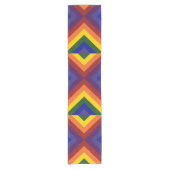 Rainbow Chevrons Table Runner Korte Tafelloper (Voorkant)