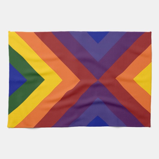 Rainbow Chevrons Theedoek (Horizontaal)