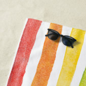 Rainbow Chic Monogram Aangepast Strandlaken (In situ)