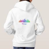 Rainbow Chicago skyline Hoodie (Achterkant)