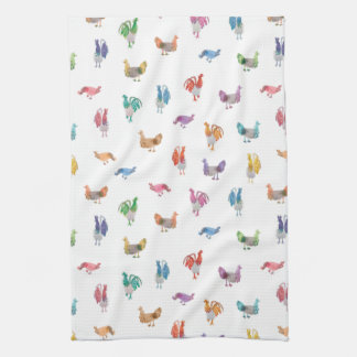 Rainbow Chicken Tea Towel Theedoek