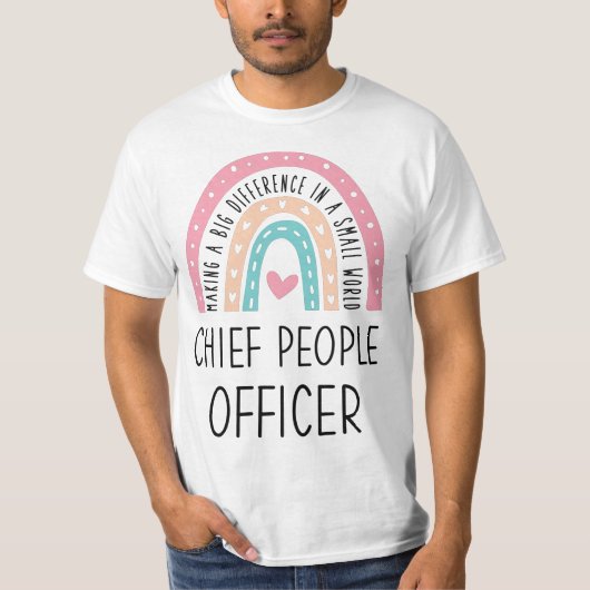 Rainbow Chief People Officer Cadeeideeën T-shirt (Voorkant)