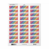 Rainbow chili peppers etiket (Full Sheet)