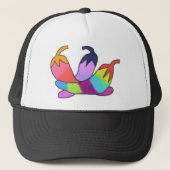 Rainbow Chili Peppers Trucker Pet (Voorkant)