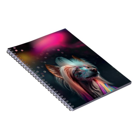 Rainbow Chinese Crested Dog Carnet (Côté Droit)