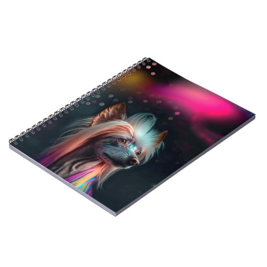 Rainbow Chinese Crested Dog Carnet (Côté gauche)