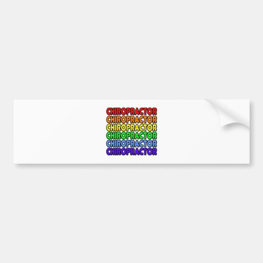 Rainbow Chiropractor Bumpersticker (Voorkant)
