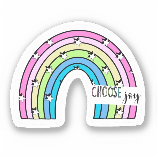 Rainbow Choose Joy Sticker (Devant)