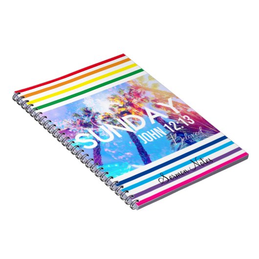 Rainbow Christian Sermon Notes Journal de prière (Côté Droit)