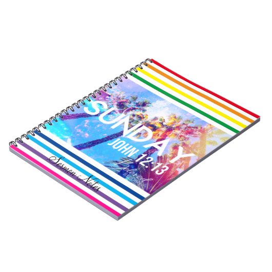 Rainbow Christian Sermon Notes Journal de prière (Côté gauche)