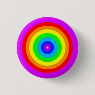 Rainbow Circle Design-40686 Ronde Button 3,2 Cm