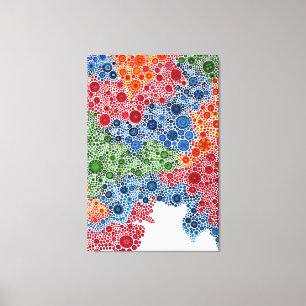Rainbow Circle Dot Schilderij Landschap Print
