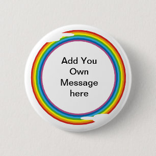 RAINBOW CIRCLE VOEGT UW EIGEN BERICHTEN BUTTON TOE