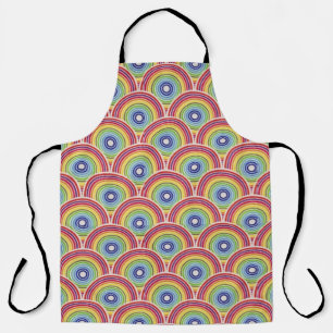 Rainbow Circles All-Over Print Schort