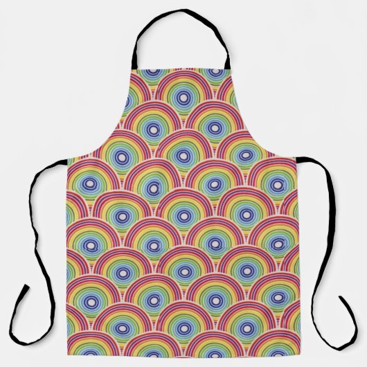 Rainbow Circles All-Over Print Schort (Voorkant)