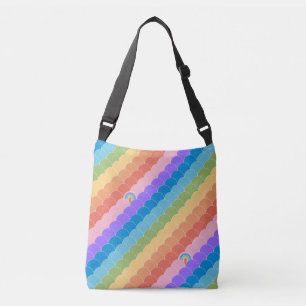 Rainbow Clamshell Crossbody Bag Tas
