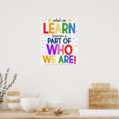 Rainbow Classroom Poster leren (Keuken)