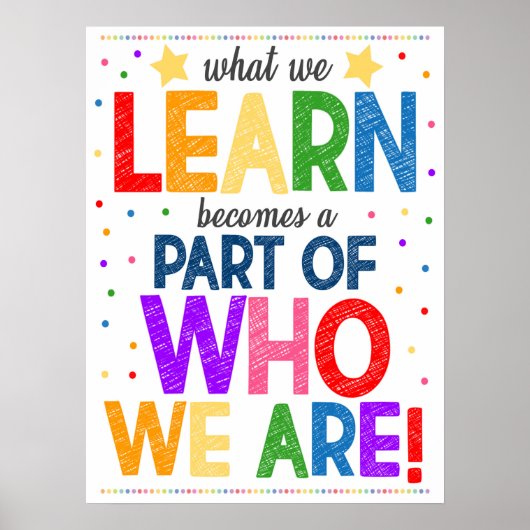 Rainbow Classroom Poster leren (Voorkant)