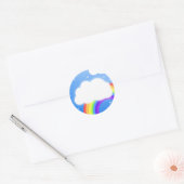 Rainbow cloud aangepaste naam - stickers (Envelop)