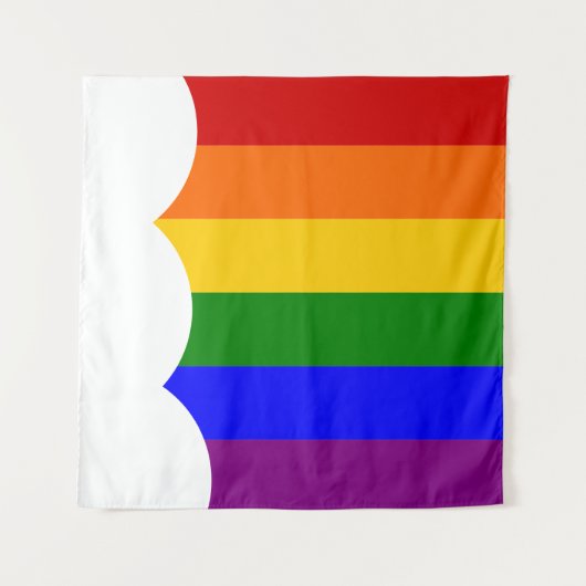Rainbow Cloud Backdrop Wandkleed (Voorkant (horizontaal))