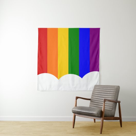 Rainbow Cloud Backdrop Wandkleed (In situ)