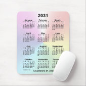 Rainbow Cloud Calendar 2031, opgesteld door Janz M Muismat (Met muis)