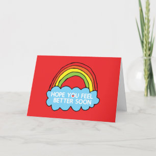 Rainbow Cloud Clip Art die je goed uitstuurt Bedankkaart